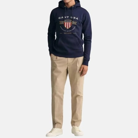 Gant Erkek Kapşonlu Sweatshirt Yandan Cepli