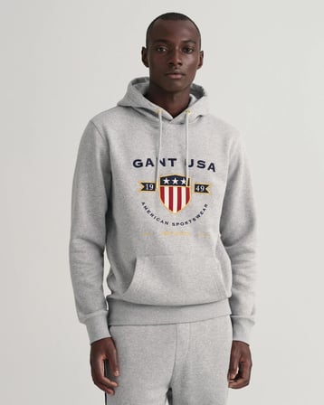 Gant Erkek Kapşonlu Sweatshirt Yandan Cepli