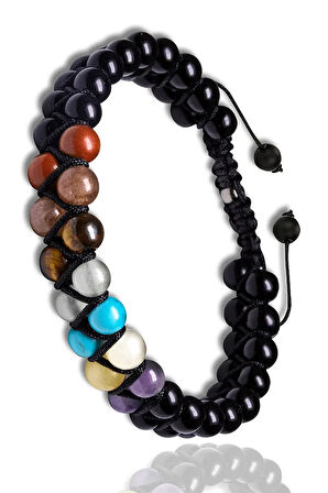 Jasper Sitrin Kaplan Gözü Florit Firuze Ametist Taşı Bileklik