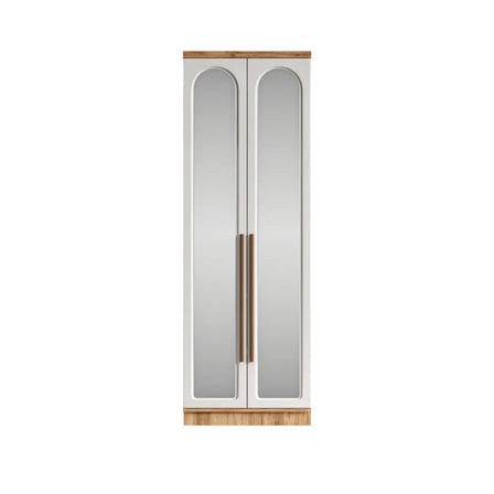 Flora 2 Kapaklı Aynalı Komple MDF Gardırop