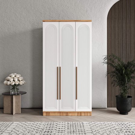 Rosa 3 Kapaklı Komple MDF Gardırop