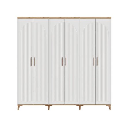 Nevada 6 Kapaklı Komple MDF Gardırop
