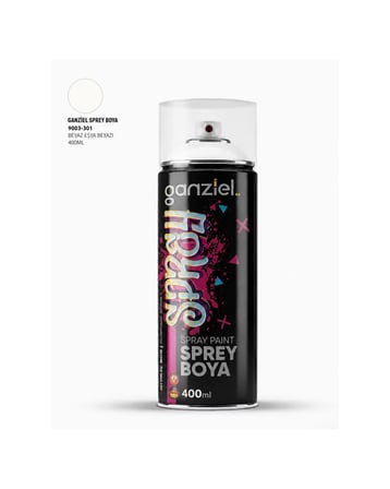 GANZİEL SPREY BOYA RAL9003-301 BEYAZ EŞYA BEYAZI 