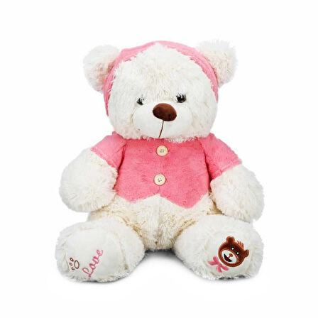 NessiWorldman Puffy Friends T-Shirtlü Sevimli Peluş Ayı 43 cm