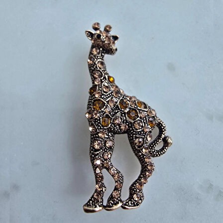 Hayvan Figürlü Zürafa Broş