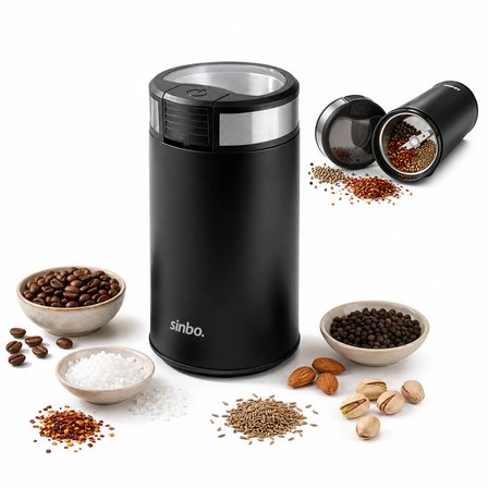 KAHVE - BAHARAT ÖĞÜTÜCÜ MAKİNE 2 BIÇAKLI ÇELİK ÖĞÜTME HAZNESİ 50GR ÖĞÜTME AC MOTOR=200W SCM-9044 (5517)