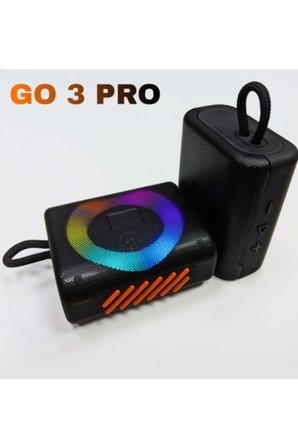 Go3 Pro 5W Bluetooth Speaker Rgb Led Işıklı Tws Özellikli Fm Radyo Sd Kart Usb Girişli Şarjlı Taşınabilir Hoparlör