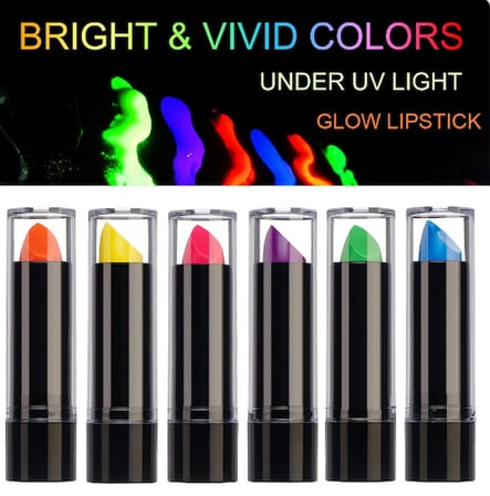 Karanlıkta Parlayan Yanan UV Neon Ruj Yüz Boyama  Adet  Renk ()