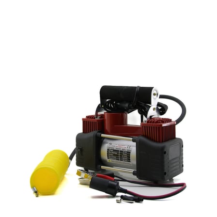 ÇİFT SİLİNDİR OTO - ARAÇ HAVA KOMPRESÖRÜ DC/12V - 23Amp - 150PSI FENERLİ BAR GÖSTERGELİ (5332)