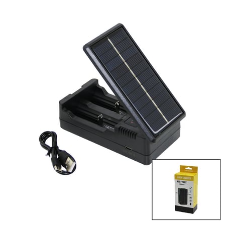 LI-ION CHARGER MS-TYN82  SOLAR - GÜNEŞ ENERJİLİ   2Lİ   PİL ŞARJ  ALETİ  1200mA (5332)