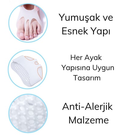 Ayak Parmak Koruyucu Silikon Bunyon Topuklu Ayakkabı Vurma Önleyici Çift Ped (5332)