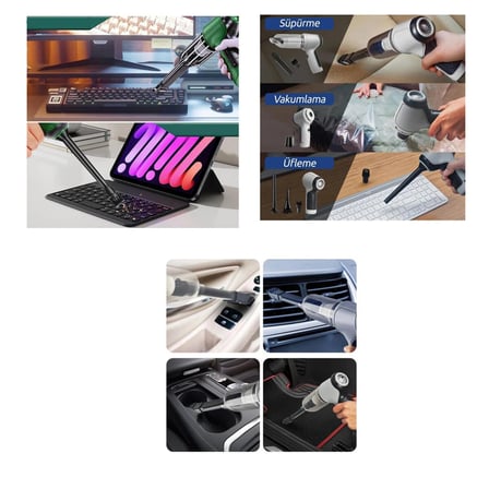 3IN1 ÇEKME - ÜFLEME OTO - ARAÇ - EV EL TİPİ SÜPÜRGE USB ŞARJ MİNİ - TAŞINABİLİR0.4LT - 120W JB-107 (