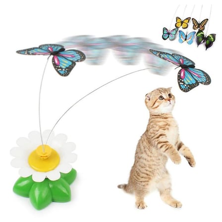 Hareketli Dönen Kelebek - Kedi Oyuncağı ( Pille Çalışır) (5332)