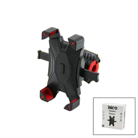 BİSİKLET - MOTORSİKLET - BEBEK ARABASI TELEFON TUTUCU - TUTACAK ABS PLS. 360° - BOYUT AYARLI (5332)
