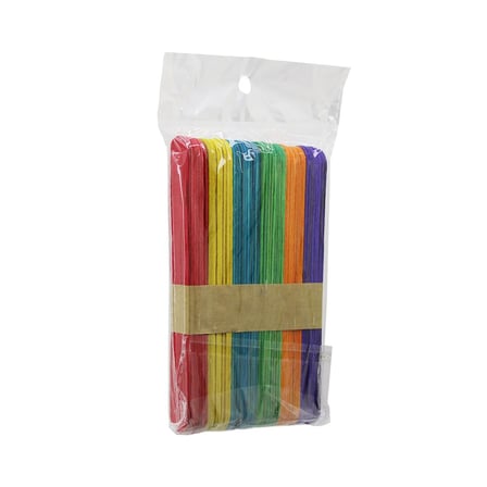 RENKLİ - 1000 ADET AHŞAP ELİŞİ - DİL ÇUBUK 15CM X 1.8CM (5332)
