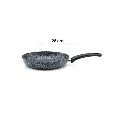 GRİ 7 PARÇA GRANİT TENCERE - TAVA SETİ 20-24CM DERİN - 27CM BASIK CAM KAPAK TENCERE - 26CM TAVA (533