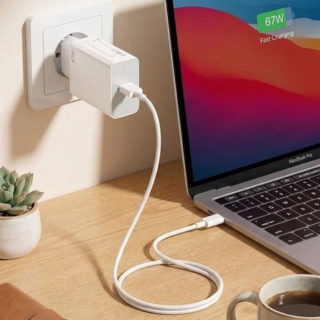 67W Hızlı Şarj Adaptörü USB to Type-C – PD Destekli, Akıllı Hızlı Şarj Başlığı, Güvenli Güç Adaptörü