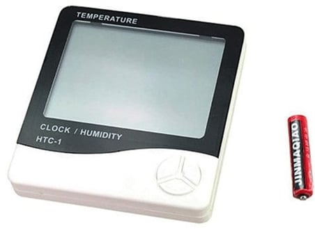 Bebek Odası Masaüstü Dijital Termometre Nem Ölçer Higrometre Saat (5332)