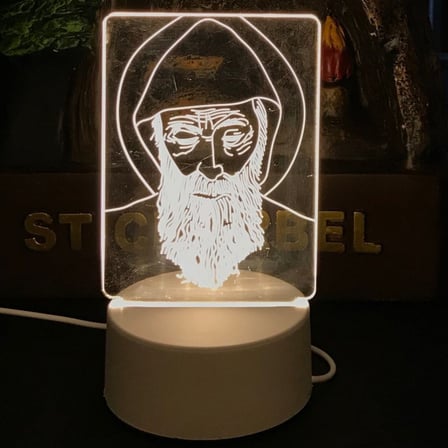 USB Kablolu Işıklı Kendiliğinden Beyaz Kalemli-Silgili Kreatif 3D Görselleştirme LED Lambası (5332)
