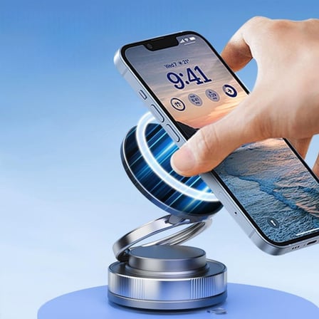 Vakumlu Manyetik Telefon Tutucu – Güçlü Vakum 360 Derece Döner Araç İçi Telefon Standı, Ultra Sabit 