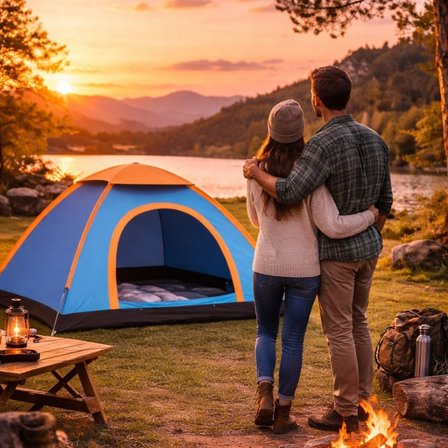 3 Kişilik Yarı Otomatik Kurulum Kamp Çadırı – Suya Dayanıklı, Taşıma Çantalı Outdoor Aile Çadırı, Pi