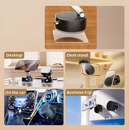 Mıknatıslı Katlanabilir Telefon Tutucu - Torpido ve Cam Uyumlu (5332)