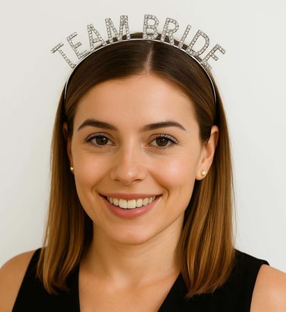 Gümüş Renk Team Bride Taç Plastik – Gelin ve Nedime Tacı (5332)