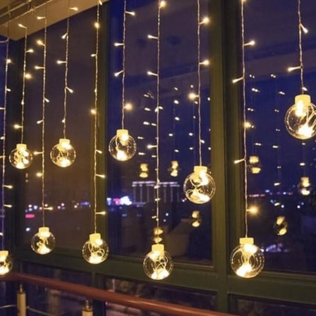 10 Sarkıtlı Kumandalı Dekoratif Top İçi Mini Toplu LED Günışığı Rengi Dekoratif Aydınlatma (5332)