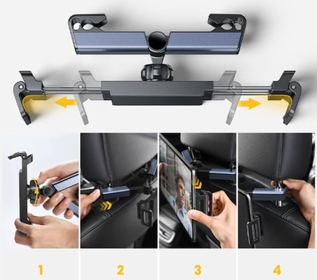 Koltuk Arkası Ayarlanabilir Tablet Telefon Tutucu (5332)