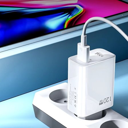 120W USB Hızlı Type C Uçlu Kablolu Şarj Aleti (5332)