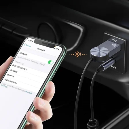 Araba için Bluetooth Aux Alıcısı Wireless Araç Kiti (5332)