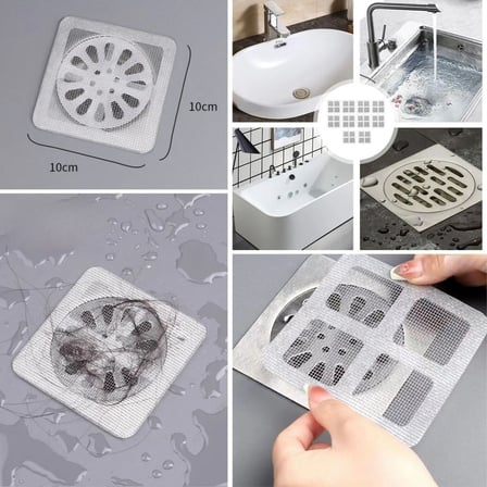 10&amp;#39;lu Banyo ve Mıutfak Lavabo Koku Önleyici ve Haşere Böcek Önleyici Gider Filtresi (5332)