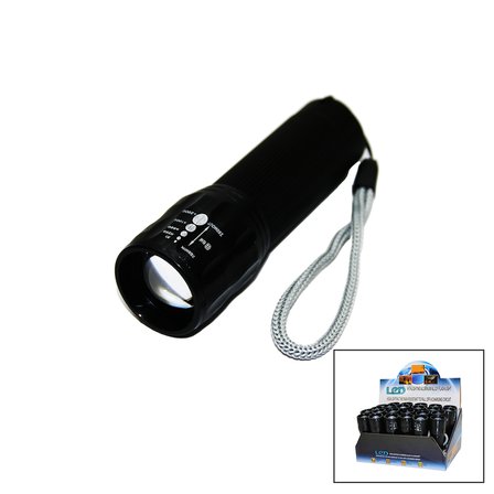 LED GOLD ORION HIGHLIGHTING ALUMİNUM FLASHLİGHT PİLLİ ZOOMLU EL FENERİ METAL KASA (5332)