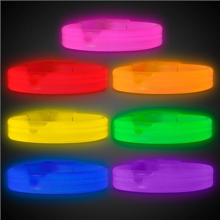 Glow Partisi Glow Ekstra Kalın Fosforlu Bileklik  6 Renk 6 Adet (5332)