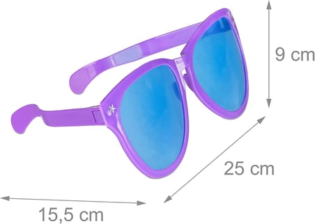 Büyük Parti Gözlüğü Rengarenk 12 Adet 27x9 cm (5332)