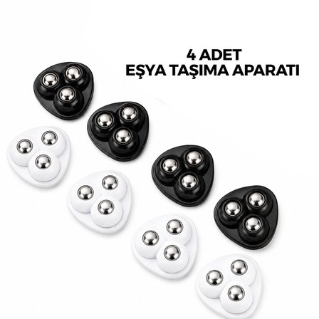 4PCS TEK BİLYA TEKERLEKLİ POŞETLİ MOBİLYA EŞYA TAŞIMA APARATI 360° (5517)