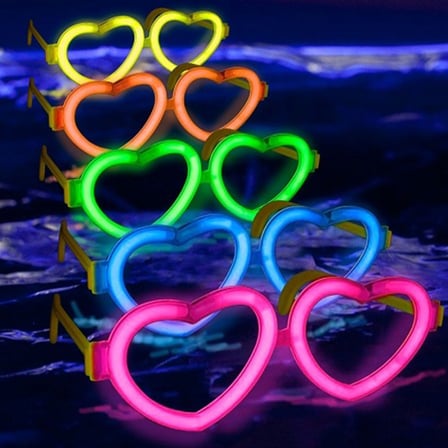 Glow Kalpli Fosforlu Gözlük ’lı Renkli Set – Neon Parti ()