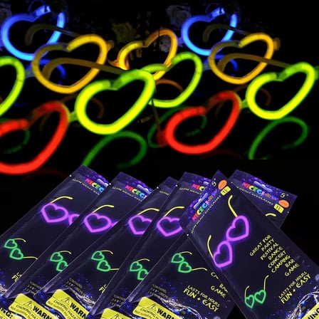 Glow Kalpli Fosforlu Gözlük ’lı Renkli Set – Neon Parti ()