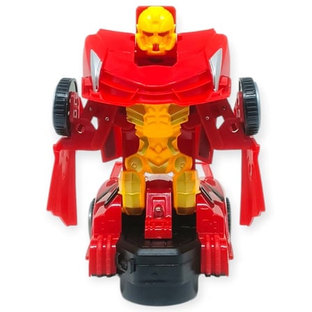 Pilli Robota Dönüşen Araba 17 cm - Kırmızı