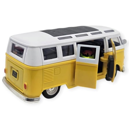 Çek Bırak Klasik T1 Vosvos Minibüs Oyuncak Araba - 14 cm Nostaljik Hippi Van