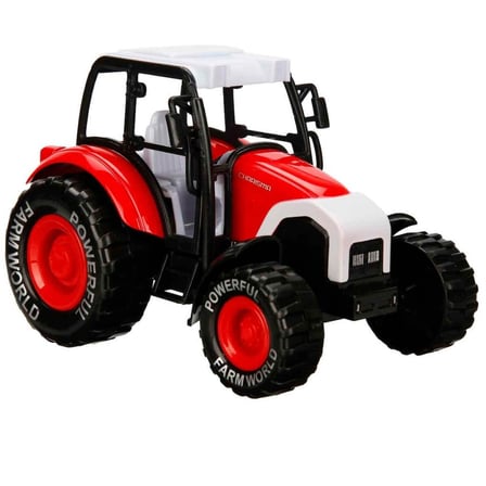 Çek Bırak Metal Traktör 15 cm - Kırmızı