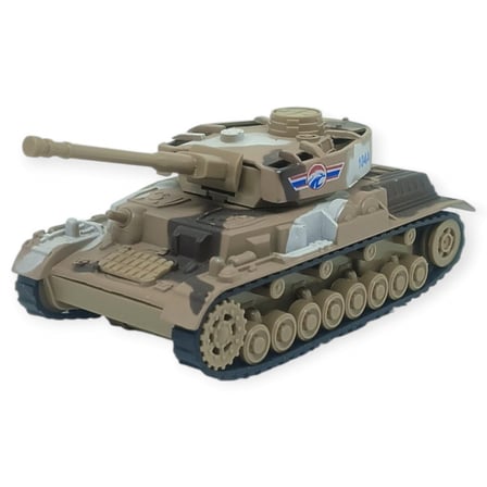 Kamuflajlı Askeri Tank Oyuncak - Gerçekçi Detaylı Model Savaş Tankı  - Kahverengi