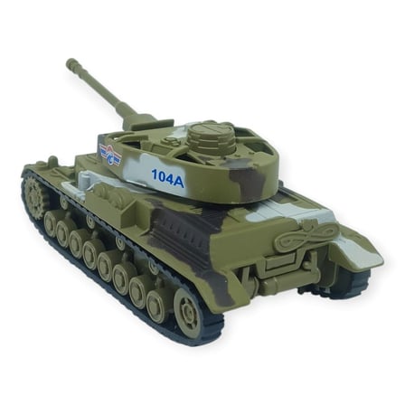 Kamuflajlı Askeri Tank Oyuncak - Gerçekçi Detaylı Model Savaş Tankı  - Koyu Kahverengi
