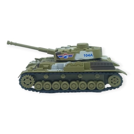 Kamuflajlı Askeri Tank Oyuncak - Gerçekçi Detaylı Model Savaş Tankı  - Koyu Kahverengi