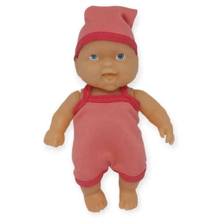 20 cm Sevimli Et Bebek - Çıkarılabilir Neon Kıyafetli Gerçekçi Oyuncak Bebek   - Yavru Ağzı