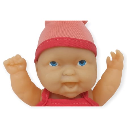 20 cm Sevimli Et Bebek - Çıkarılabilir Neon Kıyafetli Gerçekçi Oyuncak Bebek   - Yavru Ağzı