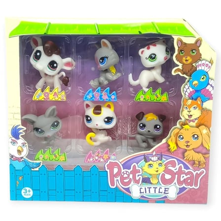 Pet Star Little 6'lı Sevimli Hayvanlar Figür Seti -1