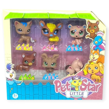 Pet Star Little 6'lı Sevimli Hayvanlar Figür Seti -2
