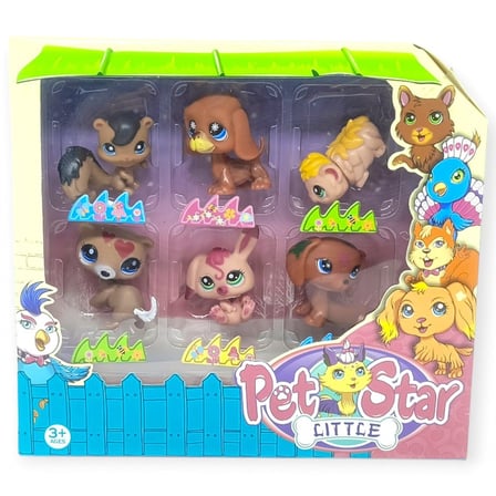 Pet Star Little 6'lı Sevimli Hayvanlar Figür Seti -3