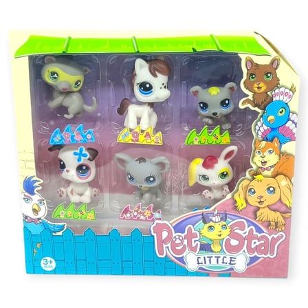 Pet Star Little 6'lı Sevimli Hayvanlar Figür Seti - 4